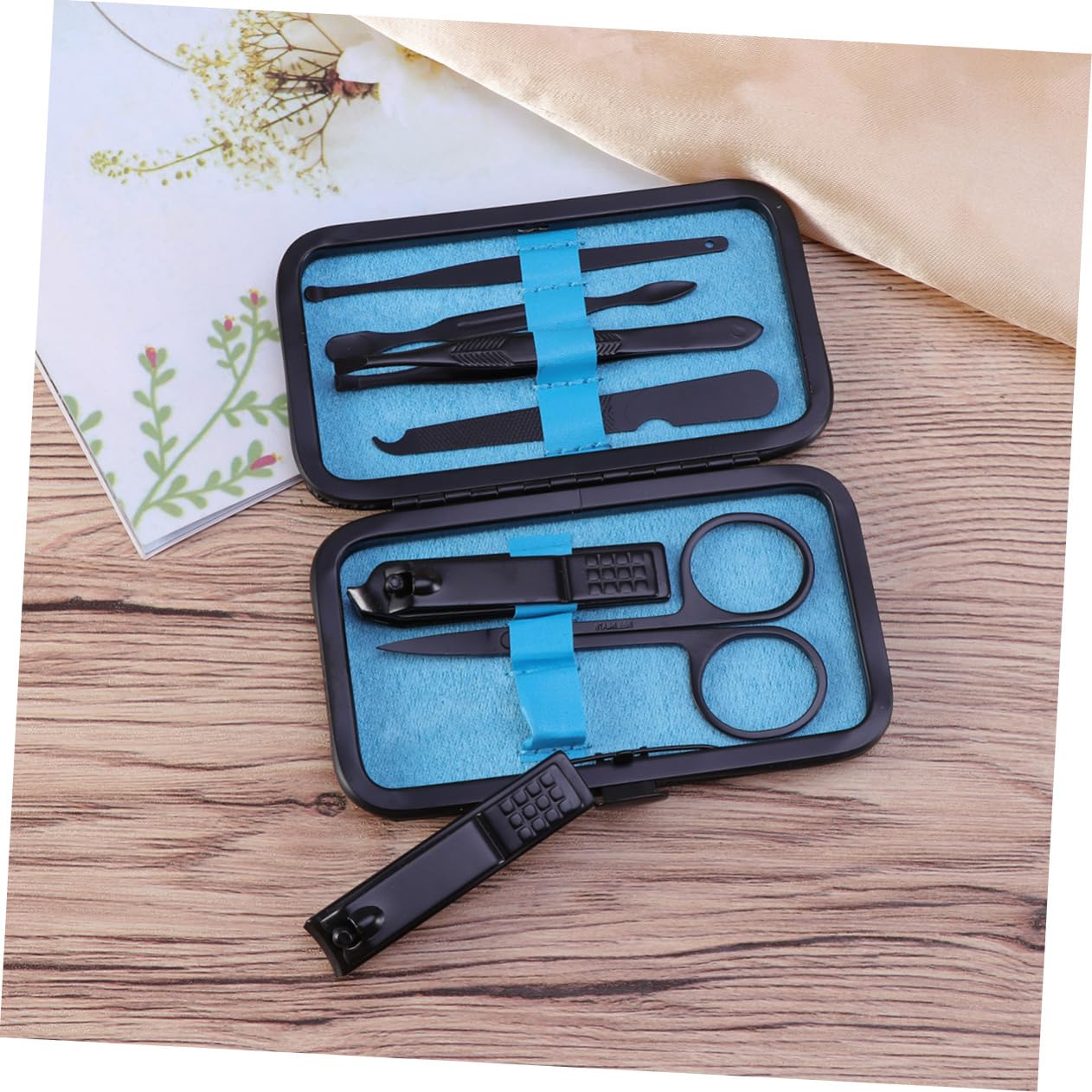 Healeved 21pezzi Manicure e Pedicure Kit Completo Di Strumenti Per La Delle Unghie Inossidabile Colore Blu Per Viaggi e Uso Quotidiano