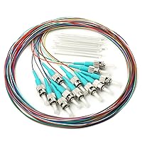 Vista 23 de 1.5m (5ft) LC UPC 12 fibras OS2 monomodo manojo fibra óptica coleta, SingleMode 9/125 LC-UPC fibra Pigtail