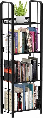 Estantería vertical de almacenamiento independiente para sala de estar, dormitorio, cocina, resistente a la corrosión, fácil de montar, combinación