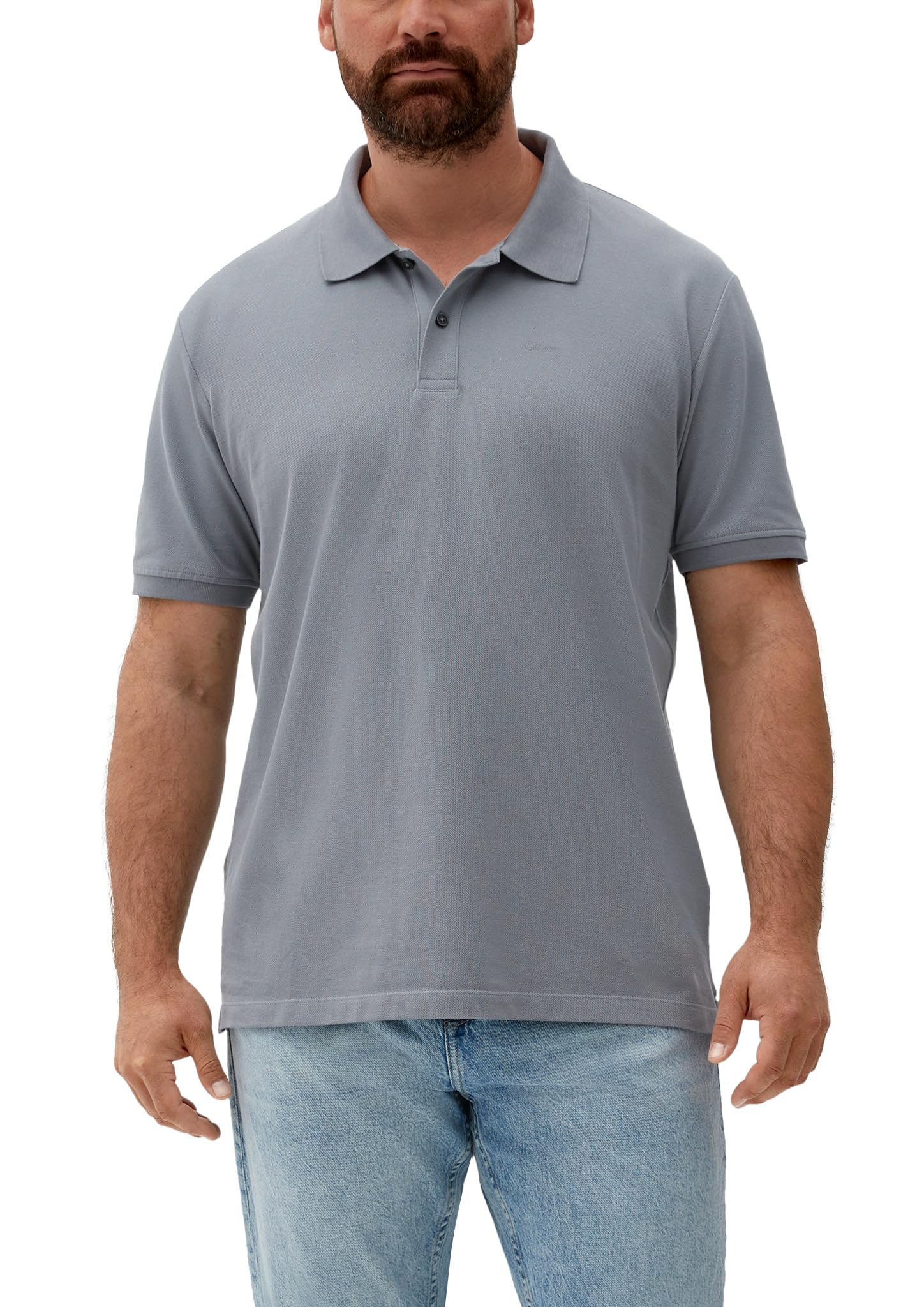 s.Oliver Big Size Men's 10.3.11.13.121.2124223 Polo Shirt, Grey 42a2, 5XL