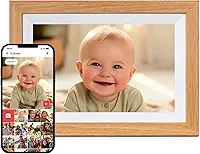 CONTINU.US Porta-retrato digital WiFi de 10,1 polegadas | Tela LCD sensível ao toque, 32 GB de armazenamento, moldura digital inteligente - Moldura eletrônica com rotação automática de retrato e