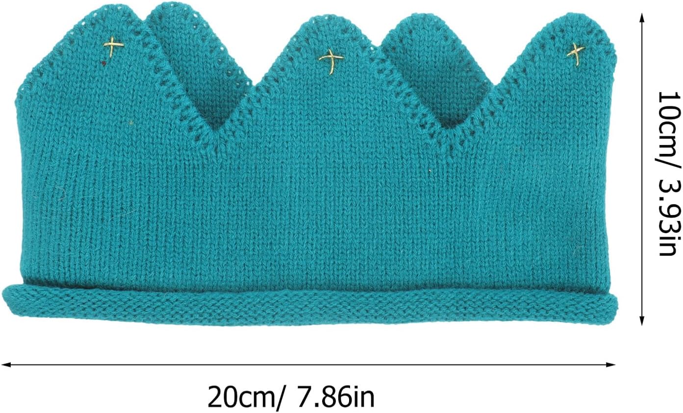 Knitted Hat Warm Stretchy Winter Beanie for Boys Thick Soft Knit Headband Cap for Birthday Party and Photoshoot Cute Stylish Blue Regal Design