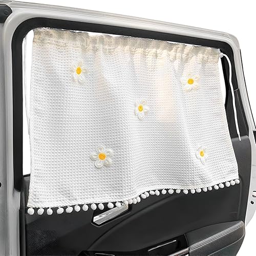 2PCS Car Window Sun Shade, 25.2"x18.5" Cotton Curtain Vehicle Window Shades for Baby Kids Children, Cartoon Sunshade Protector Heat Blocker Cover for Auto Side Windows