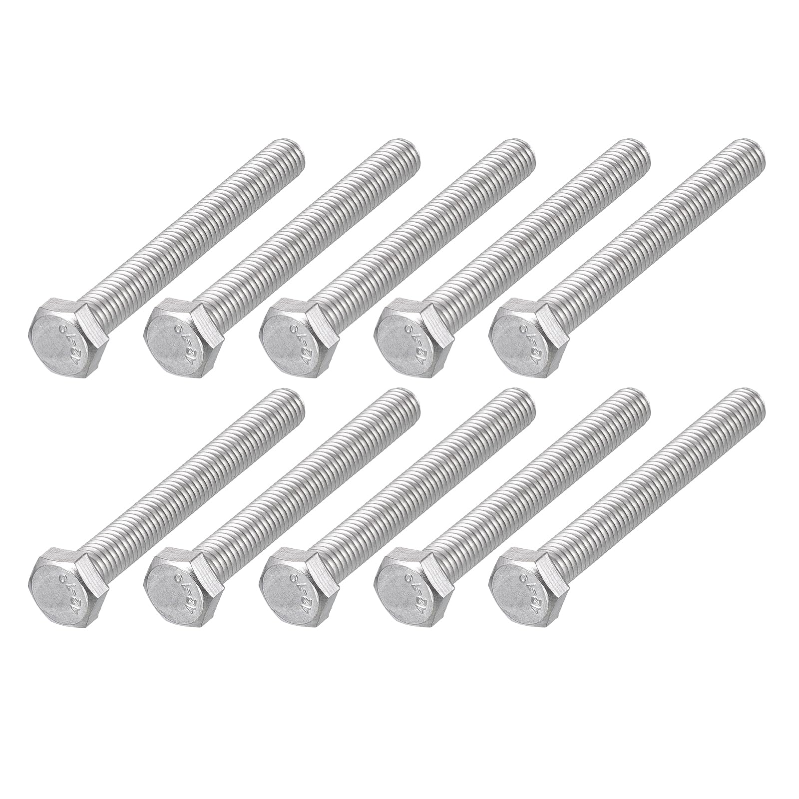 METALLIXITY Hex Bolts (M5-0.8x45mm) 30Pcs, 304 Stainless Steel Coarse Fully Threaded Hex Head Screw Bolt Machine Screws