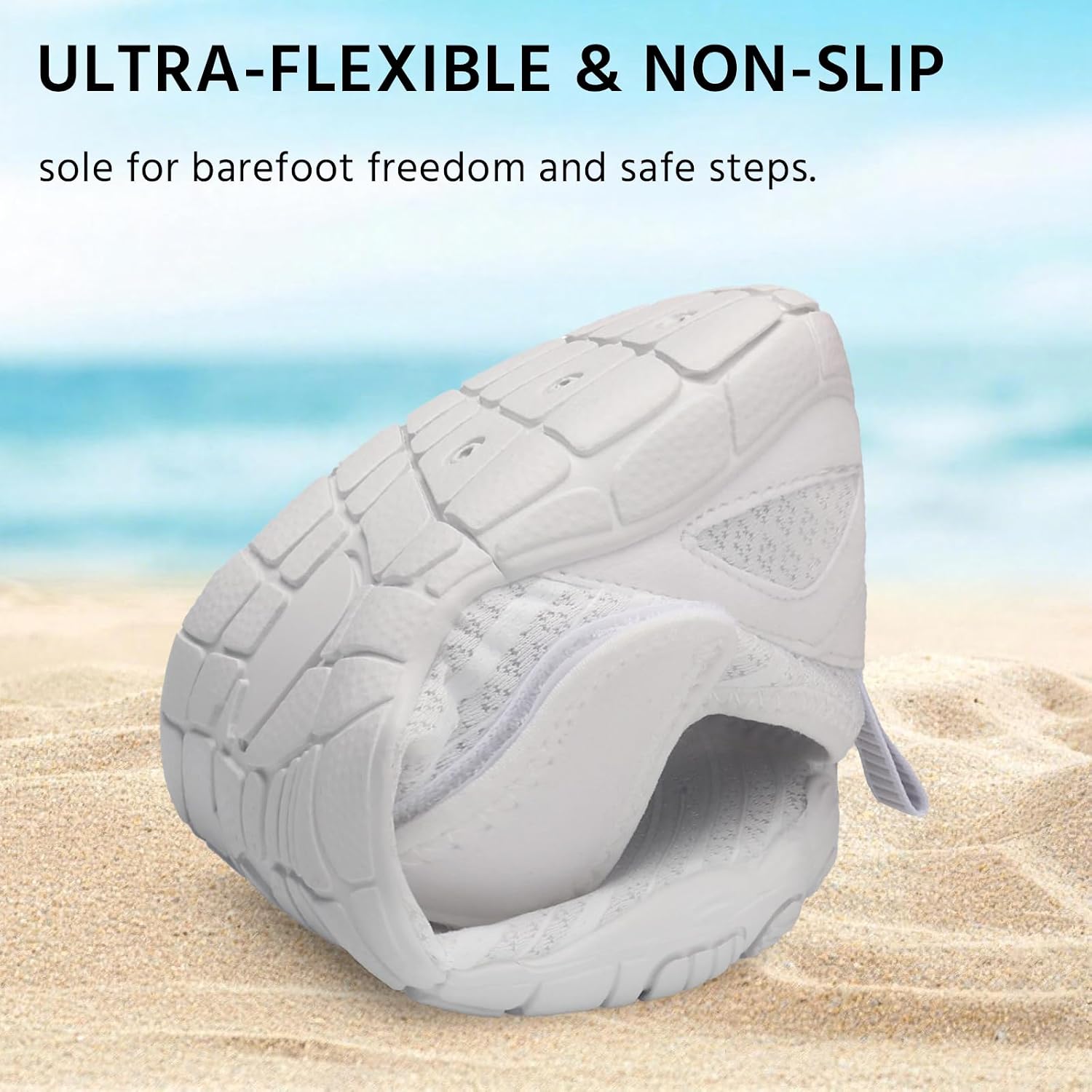 Voyabarefoot shoes for women Men's Wide Toe Box Water Shoe, Lightweight Minimalist Womens Sneakers, Easy to Clean Non-Slip Quick-Dry, Breathable Flexible Beach Shoes for Hiking Walking Swimming Gym Workout