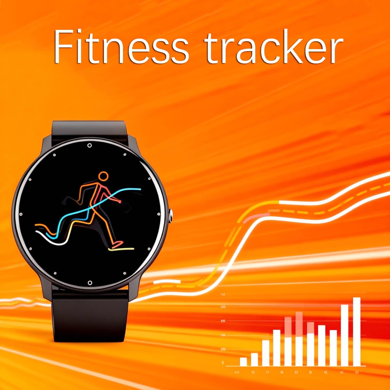 Smart Fitness Tracker with Step Counter - Bluetooth Calling & 100+ Exercise Modes for Health Monitoring - Perfect for Fitness Lovers and Runners