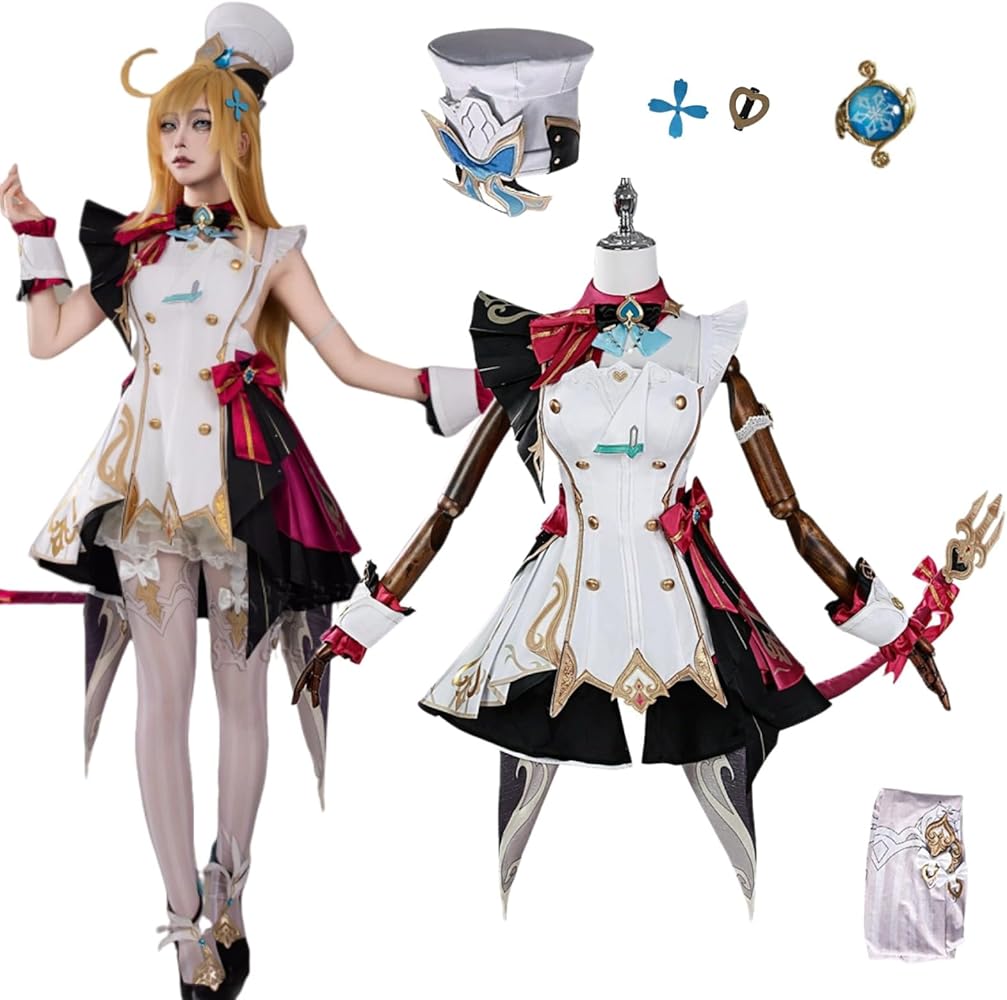 原神 エスコフィエ コスプレ 衣装ウィッグセット M Amazon.co.jp: [Plazhen] 原神 エスコフィエ Escoffier コスプレ衣装