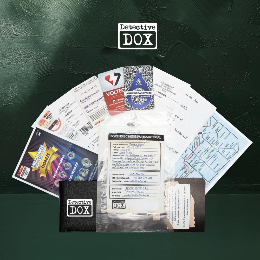 Detective DOX - Ultimate Bundle - Deutsch - Realistische Krimispiele, spannende Detektivspiele, Escape Room Spiele, Krimidinner, Krimispiele, Detektiv Spiele