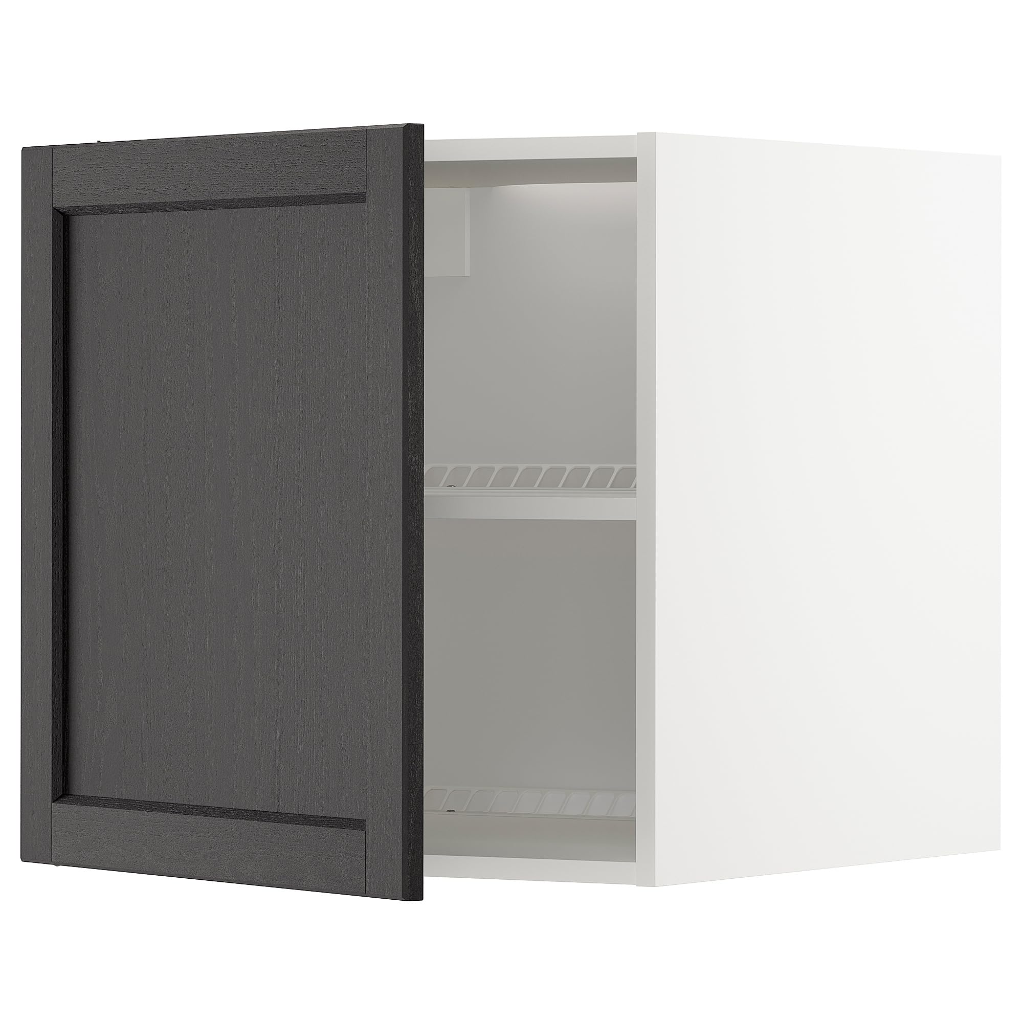 Armoire supérieure METOD blanc et noir Lerhyttan 60x60 cm ProTuning