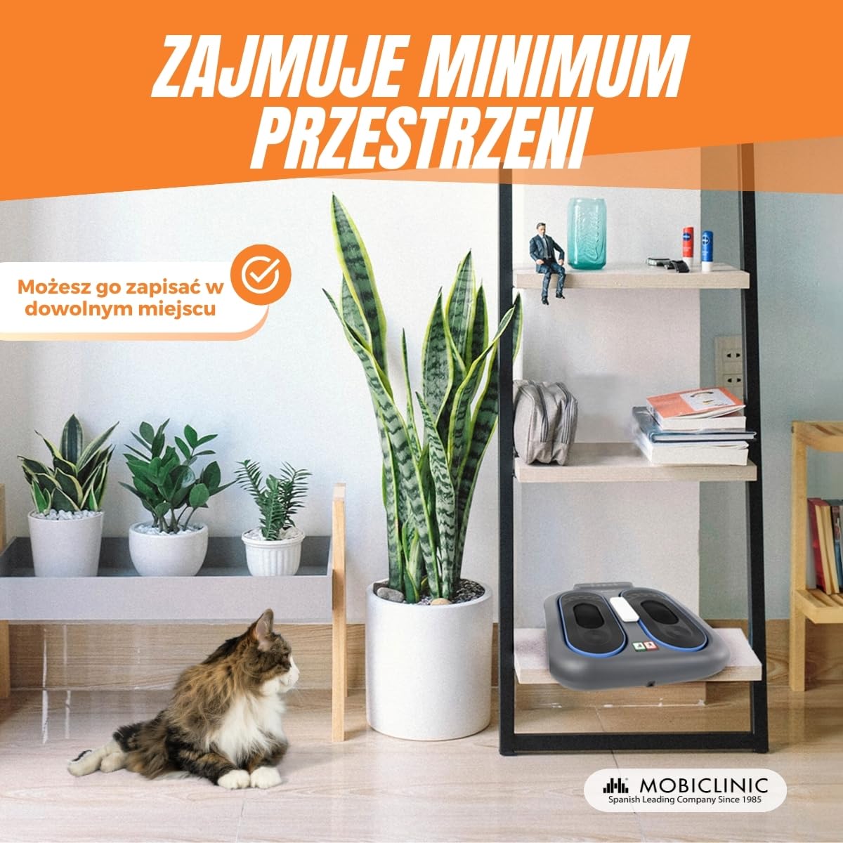 Masażer do stóp i nóg VIBFIT Mobiclinic z wibracją, pilot, panel sterowania, 10 prędkości, 5 programów