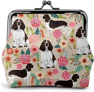 [西風SFX] イングリッシュ・スプリンガー・スパニエル 財布 レディース 二つ折り 小銭入れ レザー ミニ財布 レディース ブランド 人気 小さい財布 かわいい プレゼントBOX 付き 1年間有効な保証