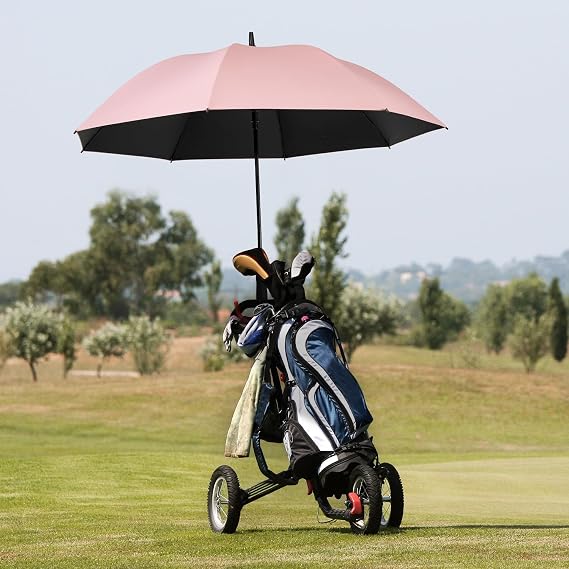G4Free 54/62 Inch Windproof UV Protection Golf Umbrella Extra Large Silver Coated Automatic Open Stick Long Umbrella