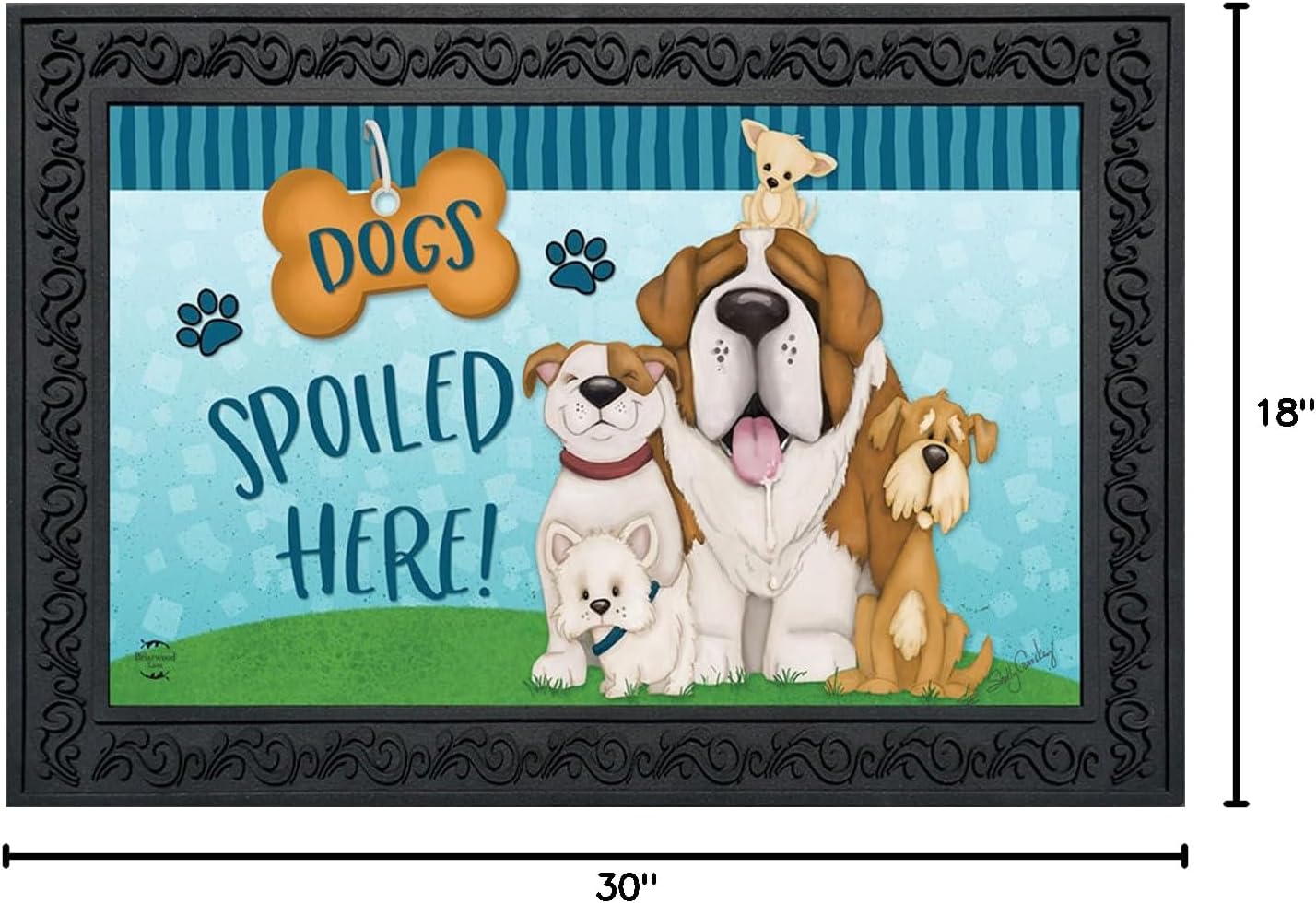 Briarwood Lane Dogs Spoiled Here Doormat