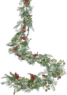 Lvydec Christmas 6Ft Pine Christmas Garland, Realistic Artificial Faux G...