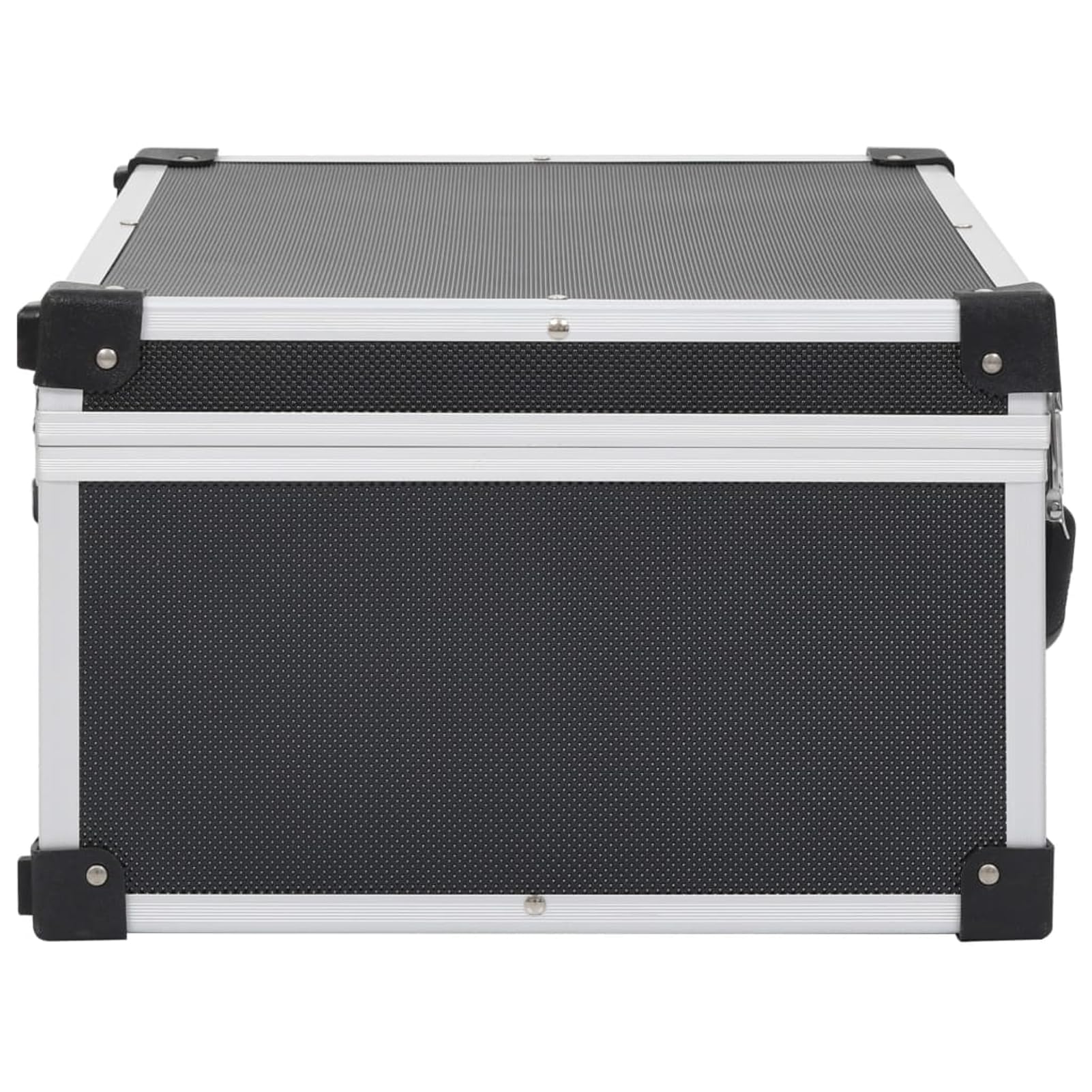 Gecheer CD-Koffer für 60 CDs Aluminium ABS Schwarz, Professioneller CD-Aufbewahrungskoffer Organisiertes DVD für DJs Musiker Filmstudios