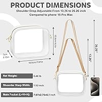 Vista 89 de KETIEE Bolso cruzado transparente, aprobado para estadios, para conciertos, eventos deportivos, festivales