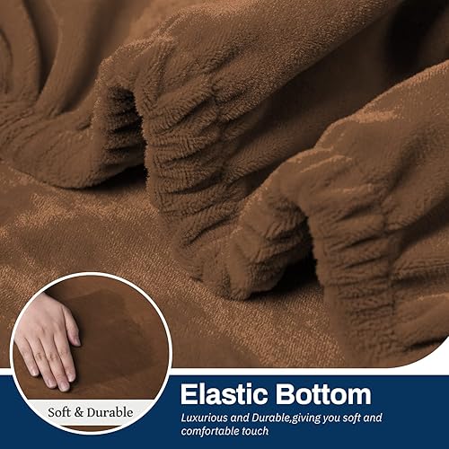 Miniatura 52 de Asnomy Fundas para sillas reclinables con bolsillos, funda elástica de terciopelo para sofá reclinable, 1 pieza, protector de muebles para perros