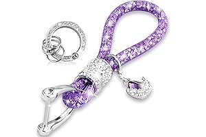 Cute Car Keychain for Women - Purple Lanyard for Keys