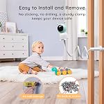 Moniteur universel de bébé avec 1/4 ,20 UNC Fil - Pas de pince de bureau avec plaque antidérapante, 80cm Bras flexible pour 360° Vue. Compatible avec BOIFUN WiFi Moniteurs & Tous les appareils photo standard 1/4.