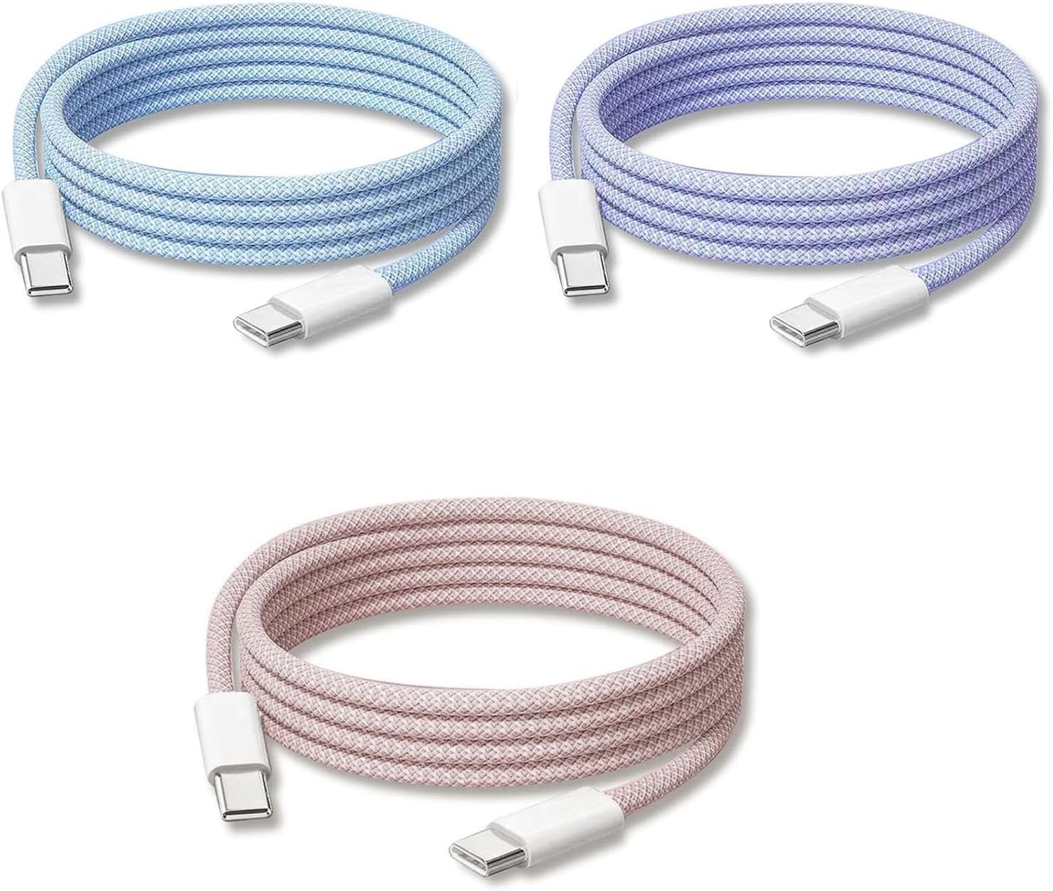 iPhone 15 16 Fast Charger Cable 3ft,3 Pack USB C Car Charging Cord for iPhone 17/16/15 Plus/15 Pro Max,MacBook Pro 2021/2020,Google Pixel 10 Pro XL 9 8A 8 Pro 7A 6 Pro,Samsung Galaxy S24