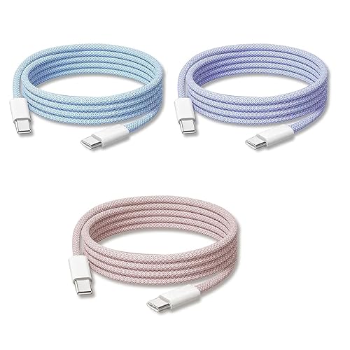 Miniatura 7 de Cable de carga USB C a USB C de 3 pies, paquete de 2 para iPhone 1515 Pro15 Pro Max15 Plus, cable USB tipo C a C, cable de carga rápida para Samsung