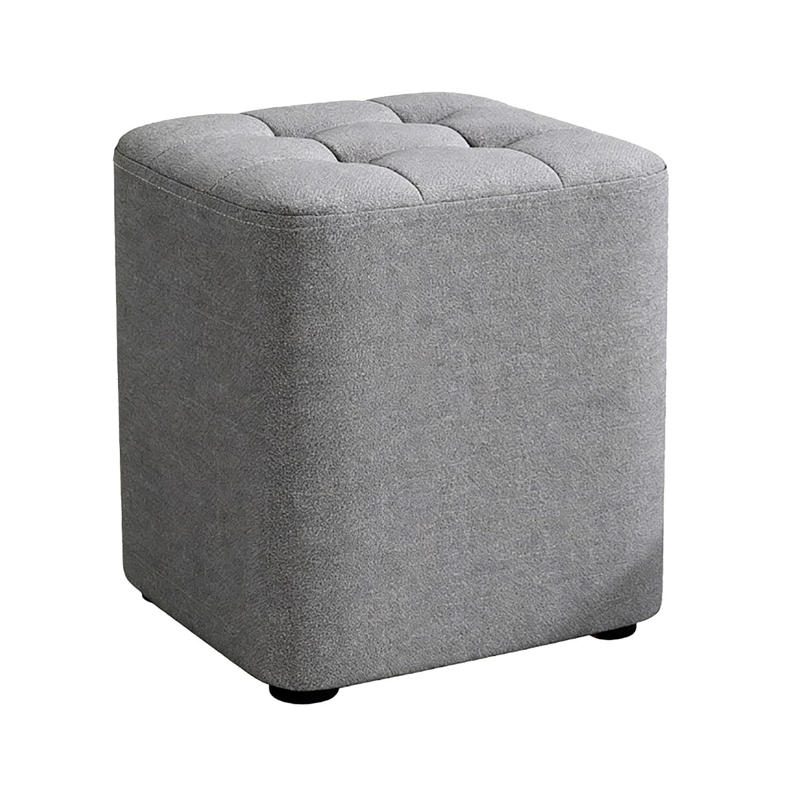Z Wygodnymi Podnóżkami Seat Home, Kwadratowy Podnóżek Lniany, Podnóżek w Kształcie Pufy, Kompaktowy, do Salonu I Sypialni(Gray,Large)