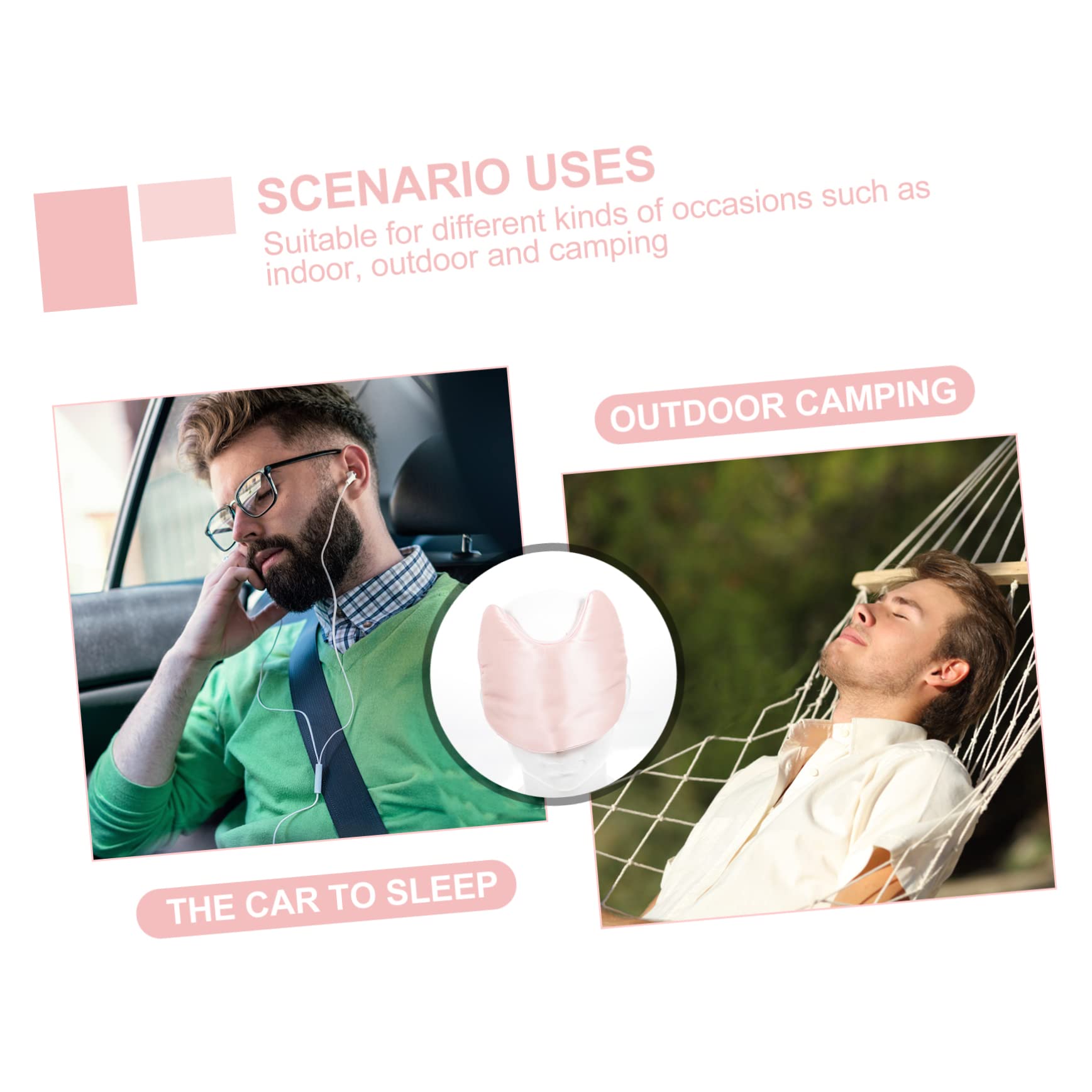 Maschera per Occhi Regolabile da Viaggio in Seta Cotone Rosa | Piccola e Leggera, Riduce L’attrito senza Rimuovere i Prodotti Skincare, Comoda su Treni e Viaggio