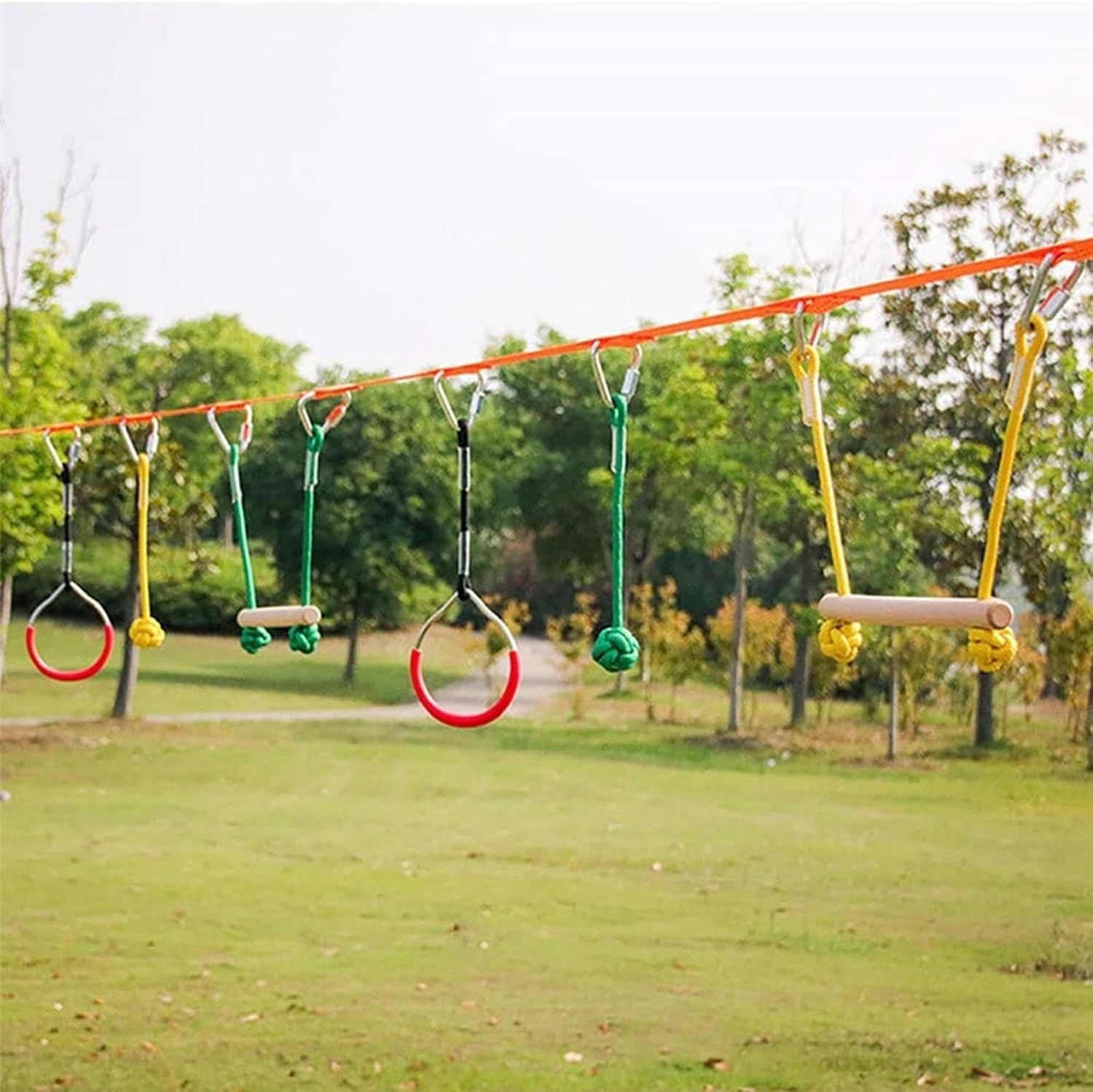 Ninja Warrior Obstacle Course for Kids-Children's Outdoor Climbing and Sensory Training Sports Set