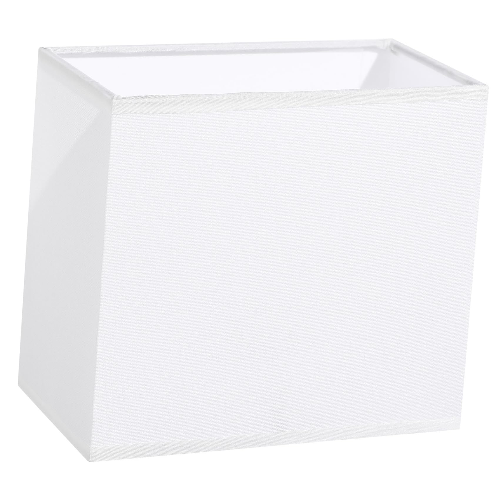 Veemoon Vintage Lampshade Rectangle Fabric White Table Light Cover Easy Install/Remove