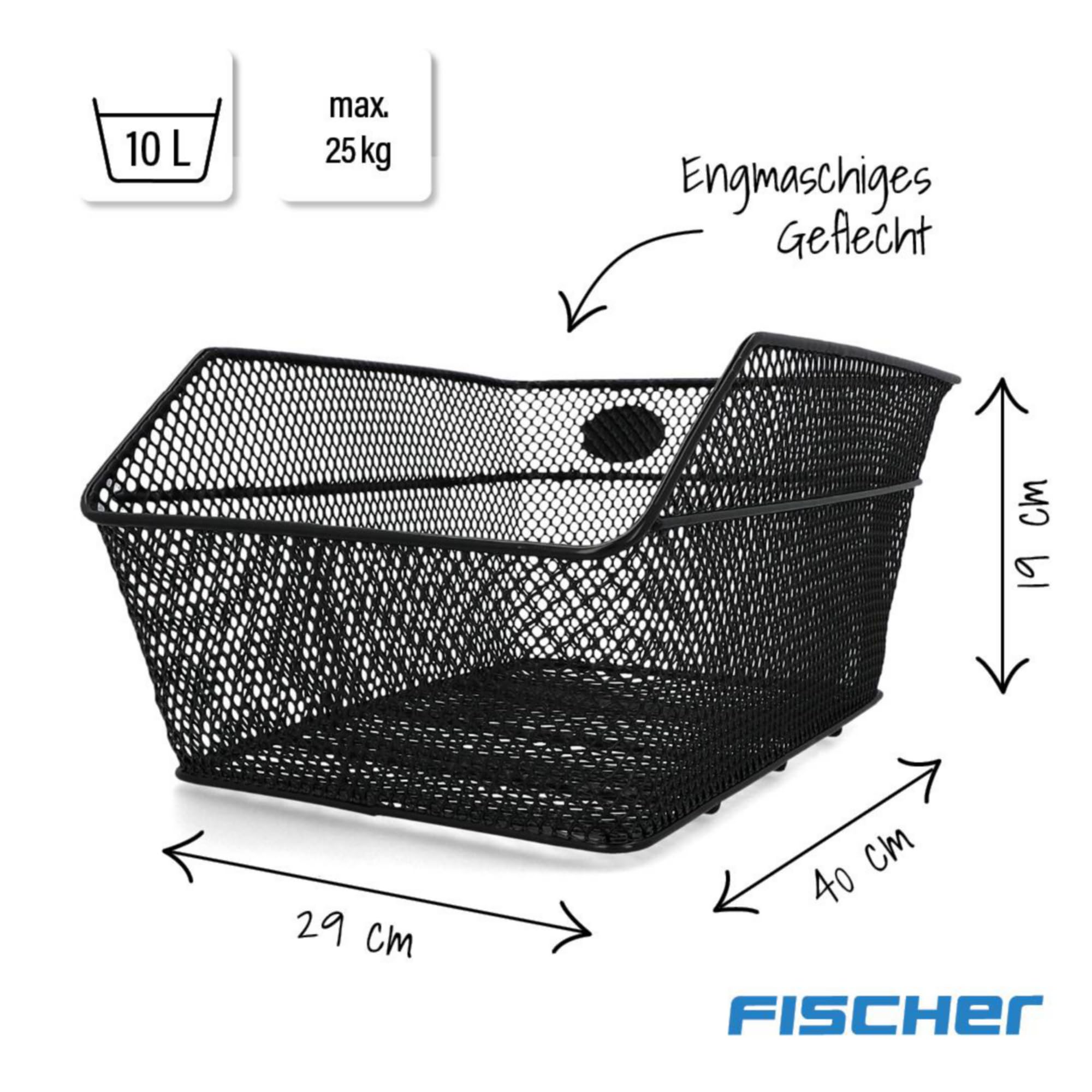 Cestino Per Bici Portapacchi Fischer Per Bici Scatola