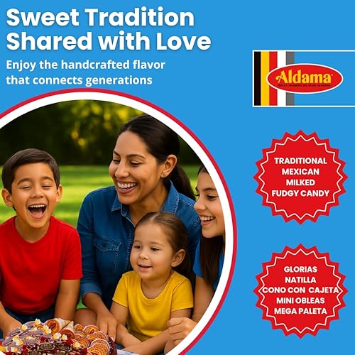 Vista 12 de ALDAMA Glorias - Caramelo de leche mexicana, 10.4 onzas, auténticos dulces de caramelo de Cajeta con nuez, leche tradicional de cabra Dulce de Leche