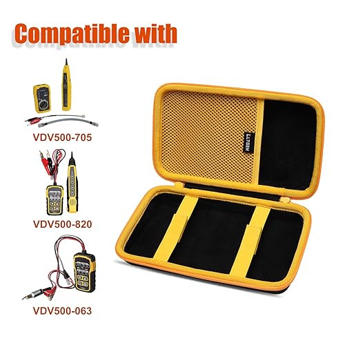 Miniatura 3 de LTGEM - Funda de probador compatible con Klein Tools VDV500-705 / VDV500-820 / VDV500-063 generador de tono de trazador de cables y probador de