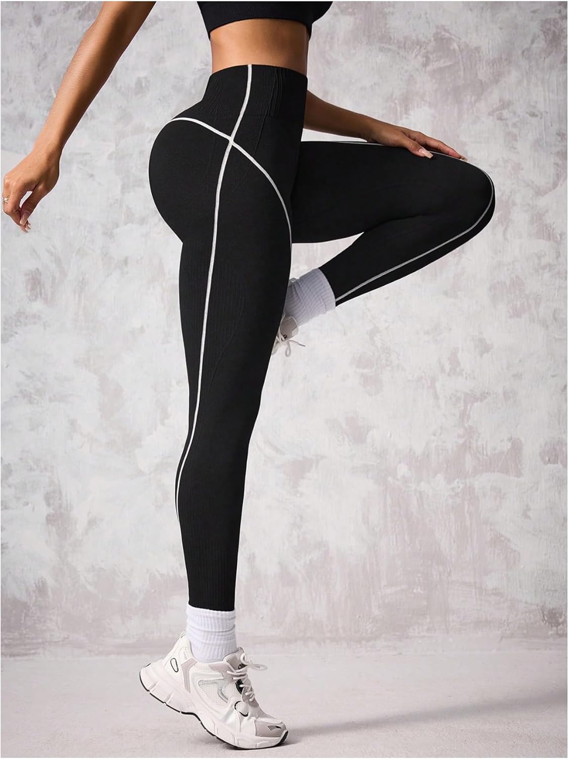 Verdusa Women's High Waisted Leggings Tummy Control Butt Lifting Workout Sports Skinny Pants - Image 3