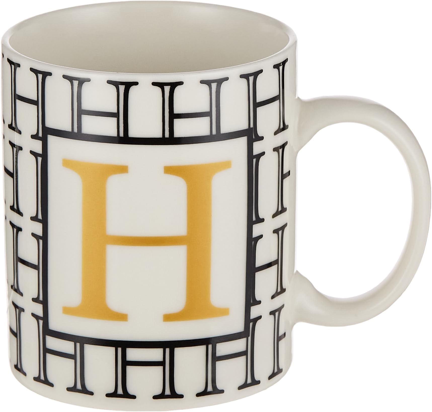 Shallow Letter H Printed Porcelain Tea Coffee Mug, Bd-Mug-H