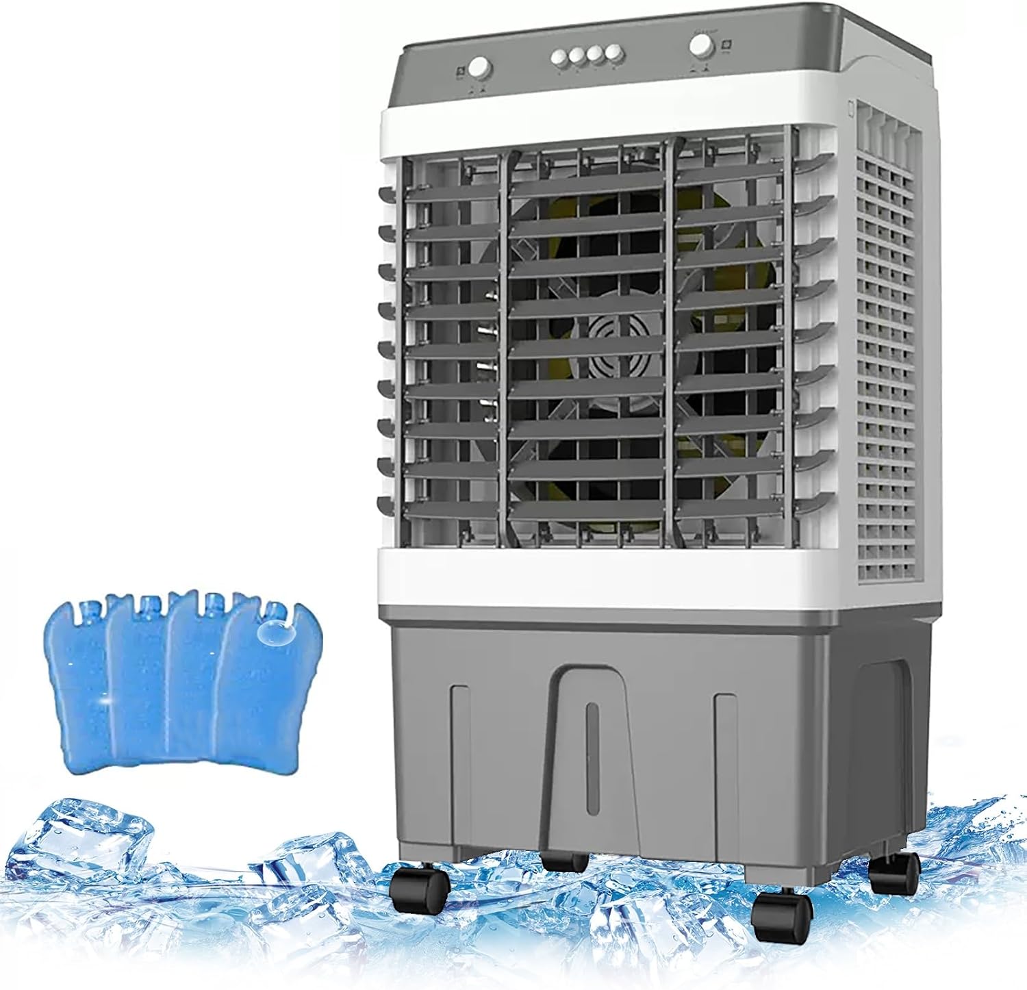 Portable Evaporative Air Cooler ， Industrial Strength Fan Cooler for Commercial, Office, Home, 23000m³/H Air Volume, 120° Oscillating with 35L/50L Water Tank