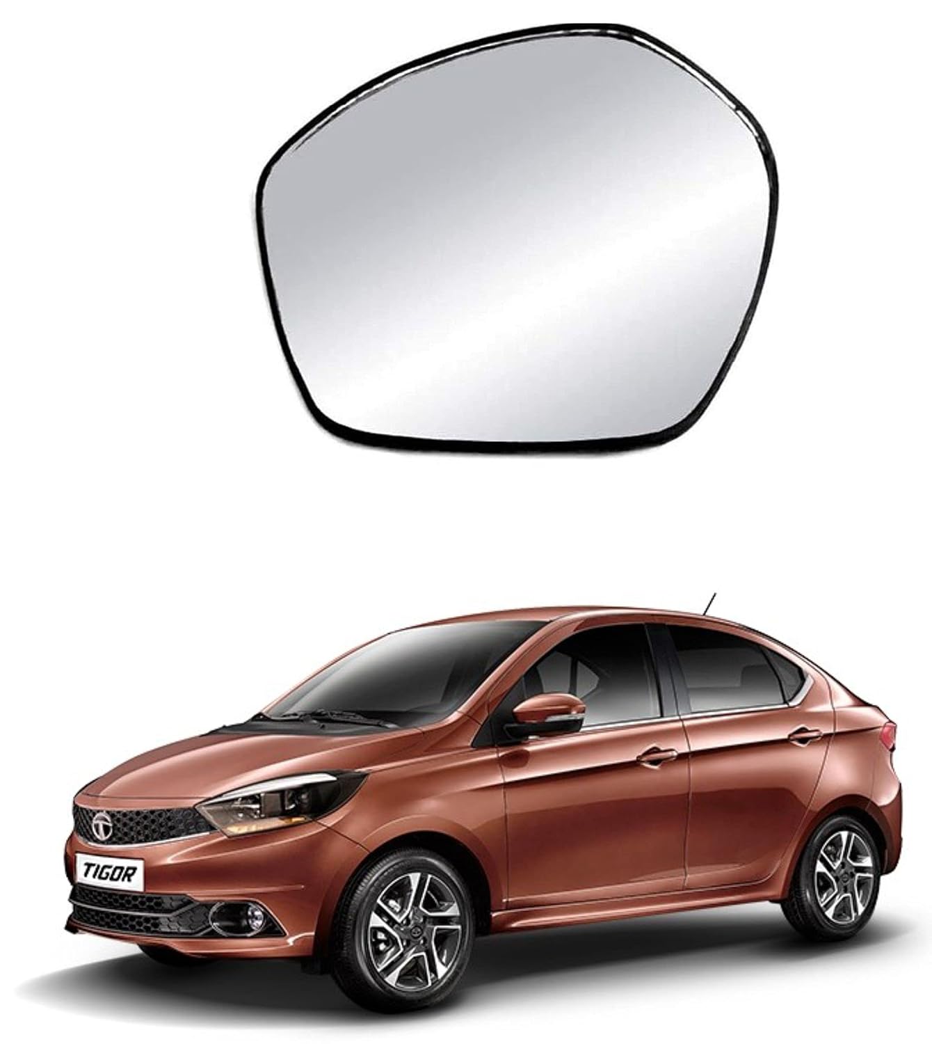 MIZZEO Premium Car Rear View Side Mirror Glass (Left/Passenger Side