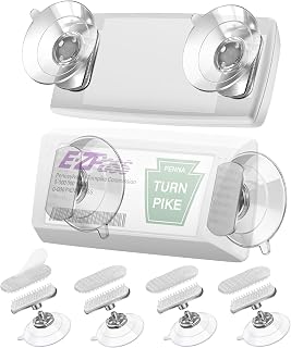 (2 Sets) Orzero Windshield Holder for EZ Pass - Ultra Strong Suction Mount, Works with Changing Placement Flexibly