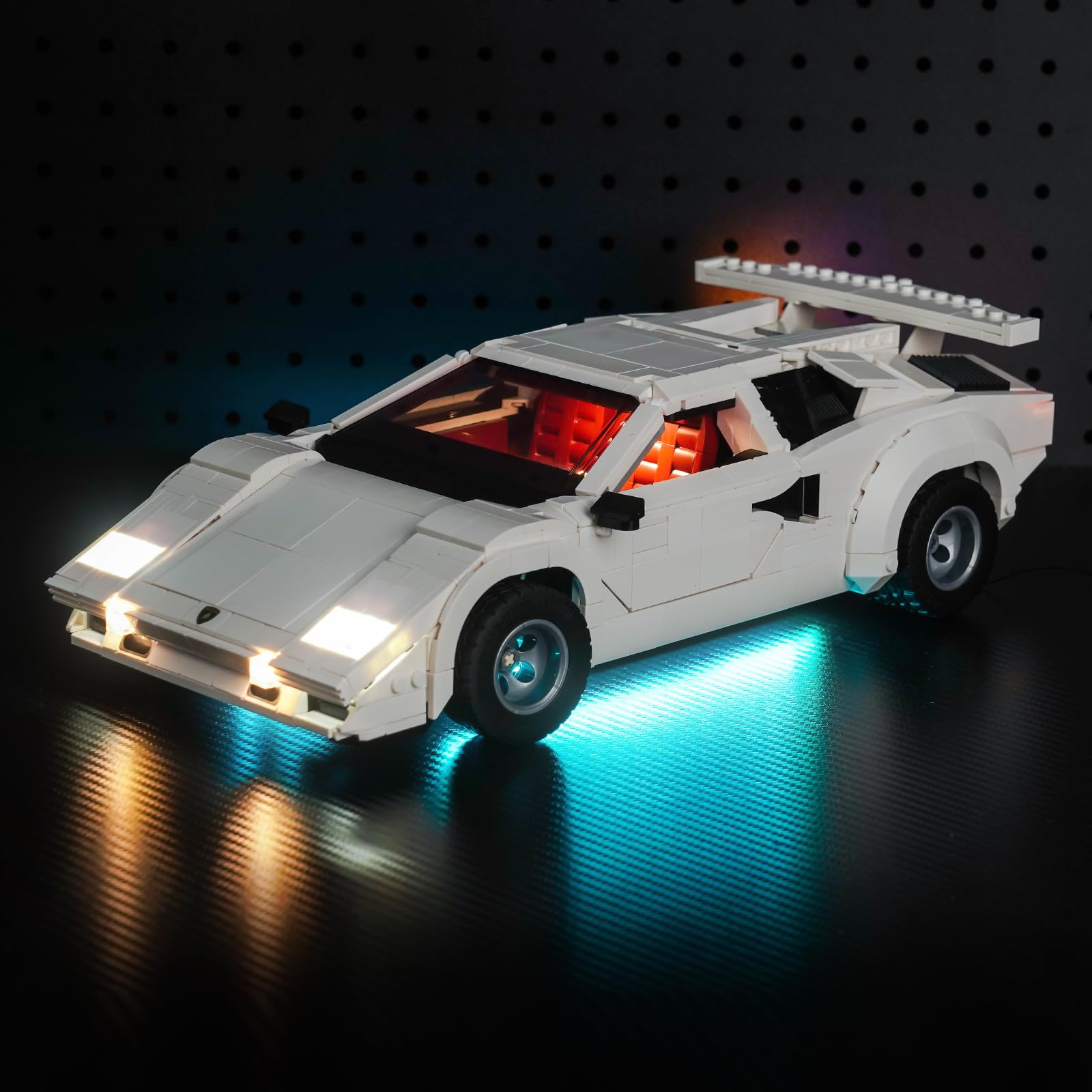 LocoLee LED Light Kit Compatible with Lego Lamborghini Countach 5000 Quattrovalvole - No Models Only Light, Creative Lighting Set Accessories Compatible with Lego 10337 Set (Standard Version)