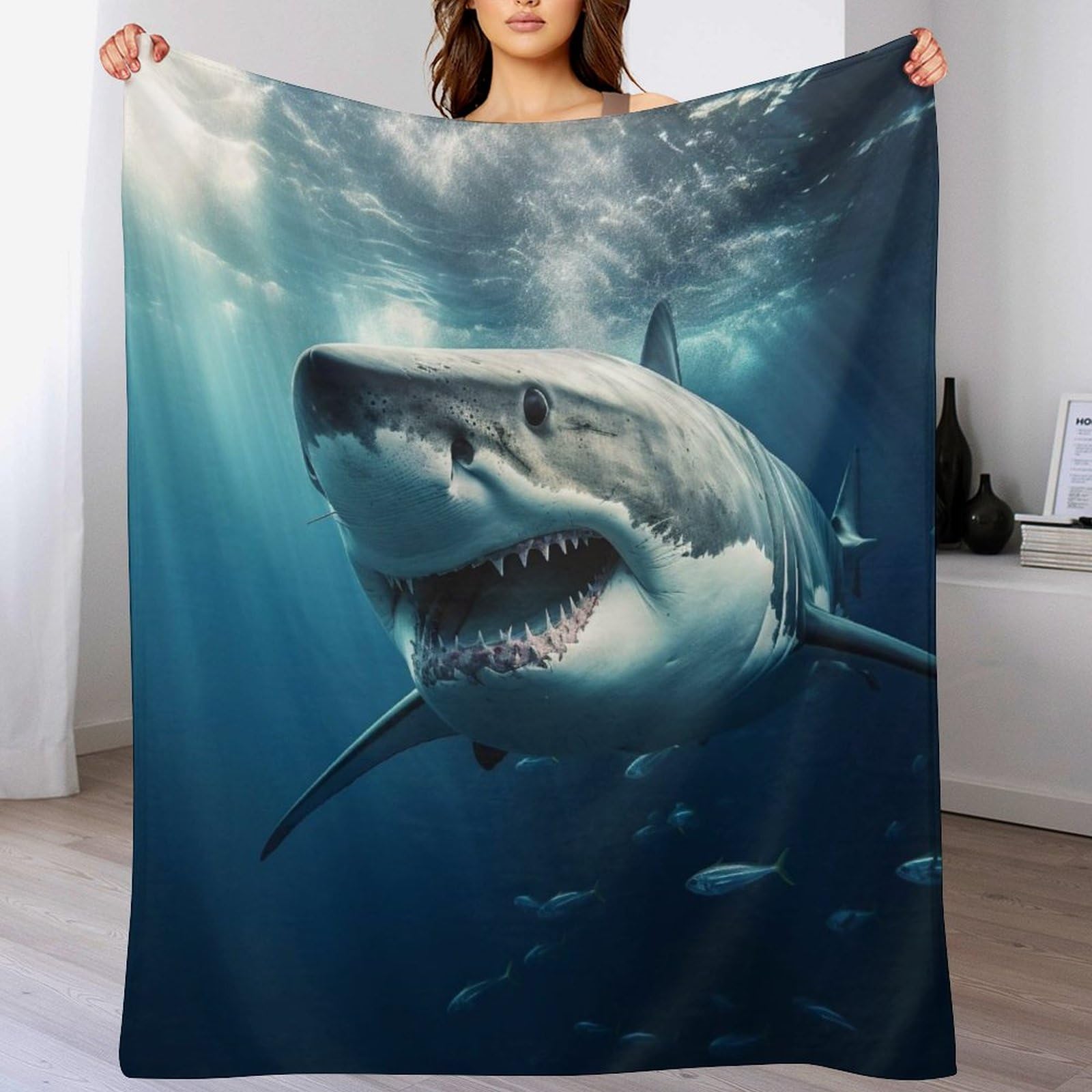 Couverture requin en flannel, le cadeau idéal et doux pour réchauffer vos proches