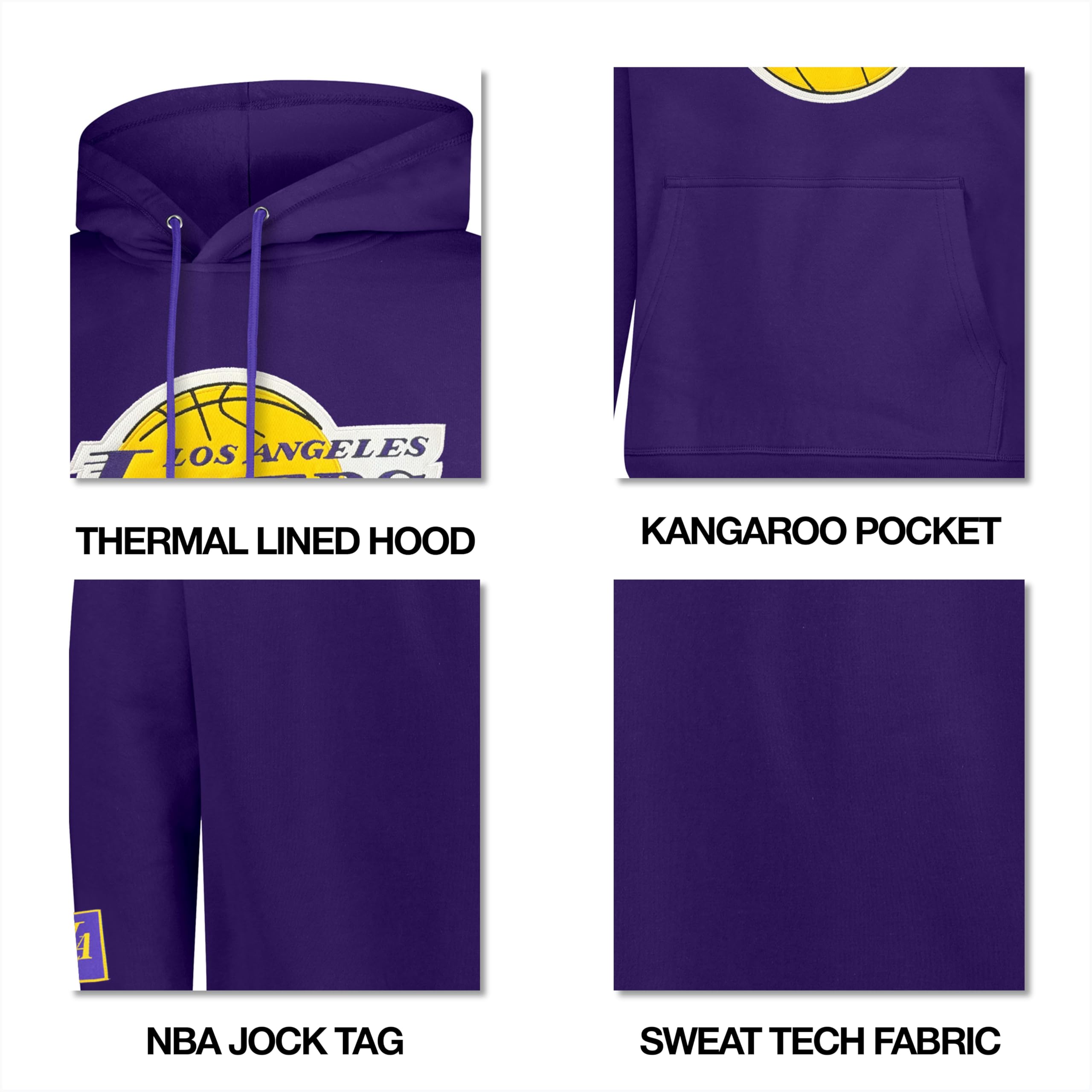 Ultra Game Sudadera con capucha bordada clásica oficial de la NBA para adultos, Memphis Grizzlies, color del equipo, talla XL