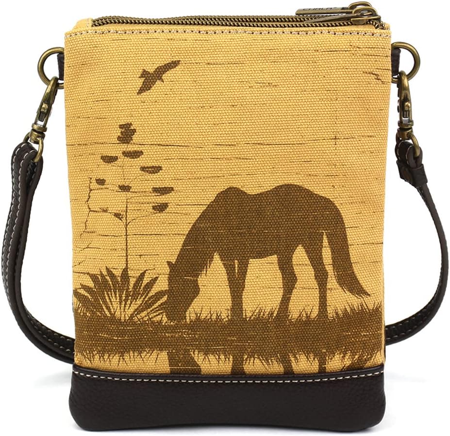 CHALA Double Pocket Xbody Women RFID Protected Canvas Crossody Purse with Adjustable Strap | Double Pocket, Xbody, RFID Protected, Adjustable Strap - Image 3