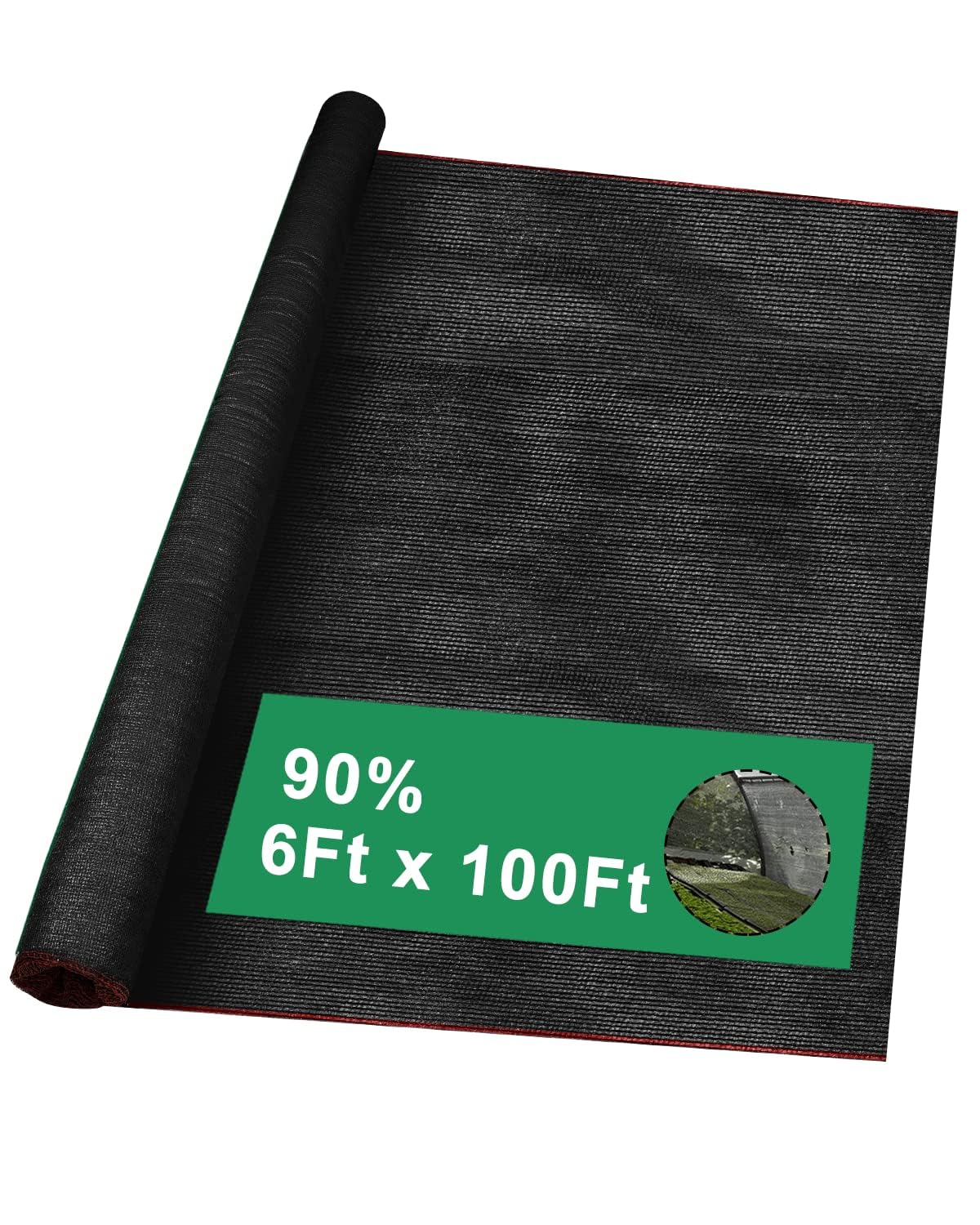 vensovo 6' X 100' 90% Plant Sun Shade Cloth - Outdoor Black Windscreen ...