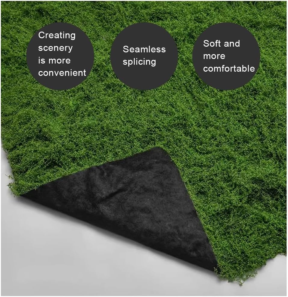Artificial Moss Sheets Waterproof Decorative Moss for Walls, Art Projects, Wedding Decor(4 Size)