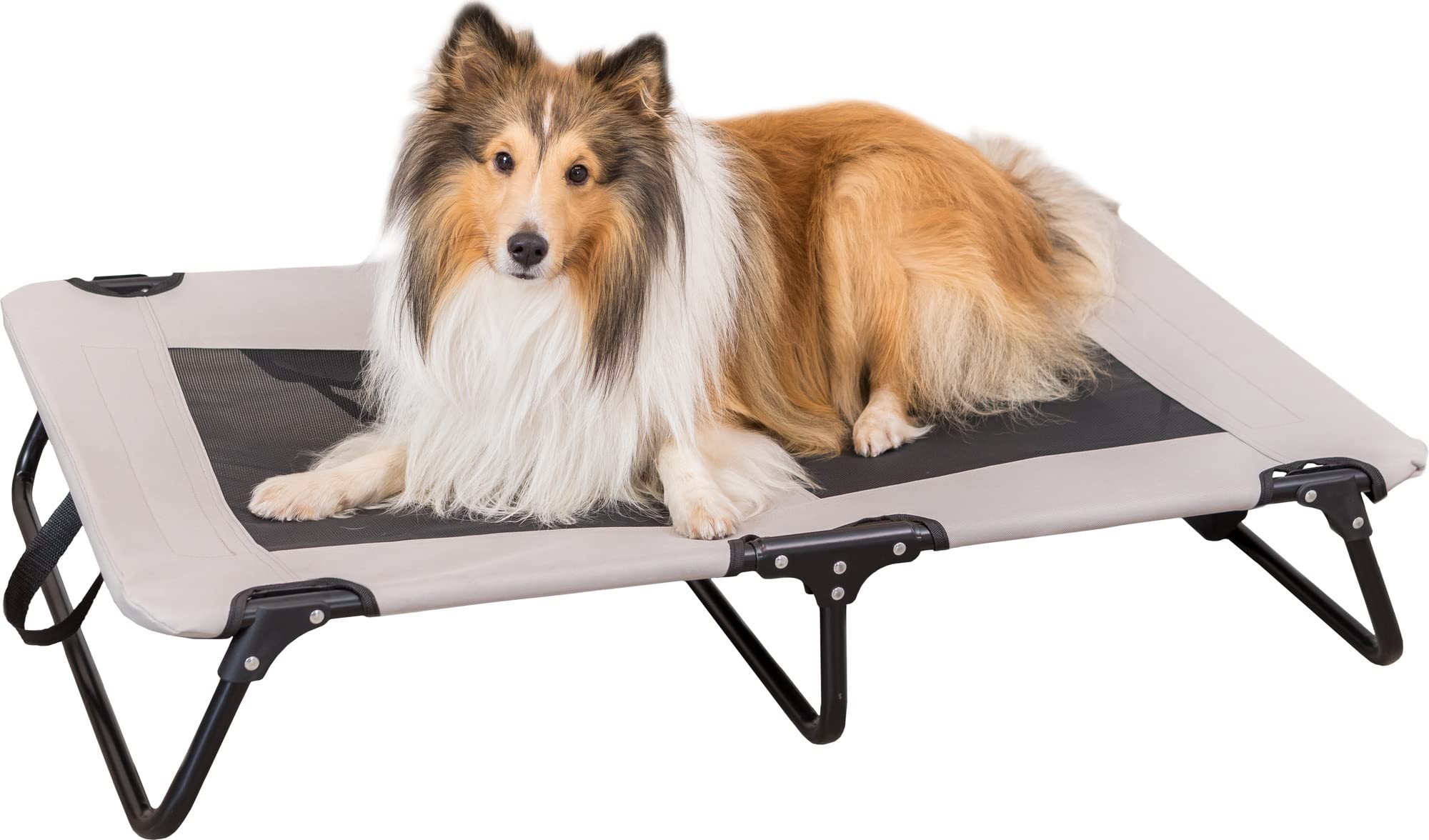 Trixie Hundeliege Strong, weich & waschbar – 99 x 19 x 50 cm, beige/schwarz | Gemütliches, weiches Liegekissen – für Hunde, rutschfester Boden, waschbar und pflegeleicht, angenehm weicher Schlafkomfort