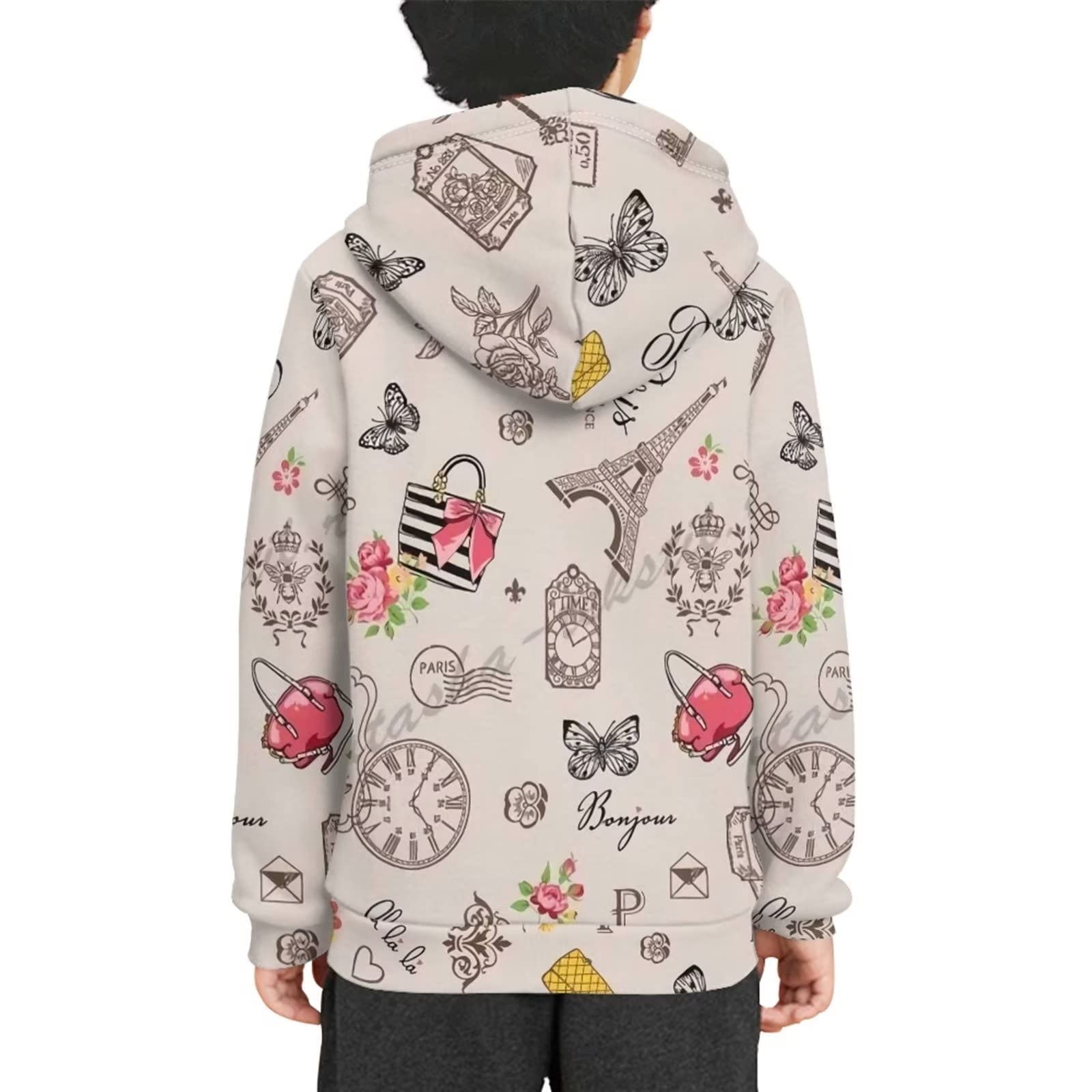Kreskówkowy kot bluza z kapturem dla dziewcząt zimowe ubrania 10T dziewczęce ubrania dziewczyna chłopiec bluzy i bluzy z kapturem bluzy nastolatki bluzy z kapturem dziewczyny z kieszeniami sweter