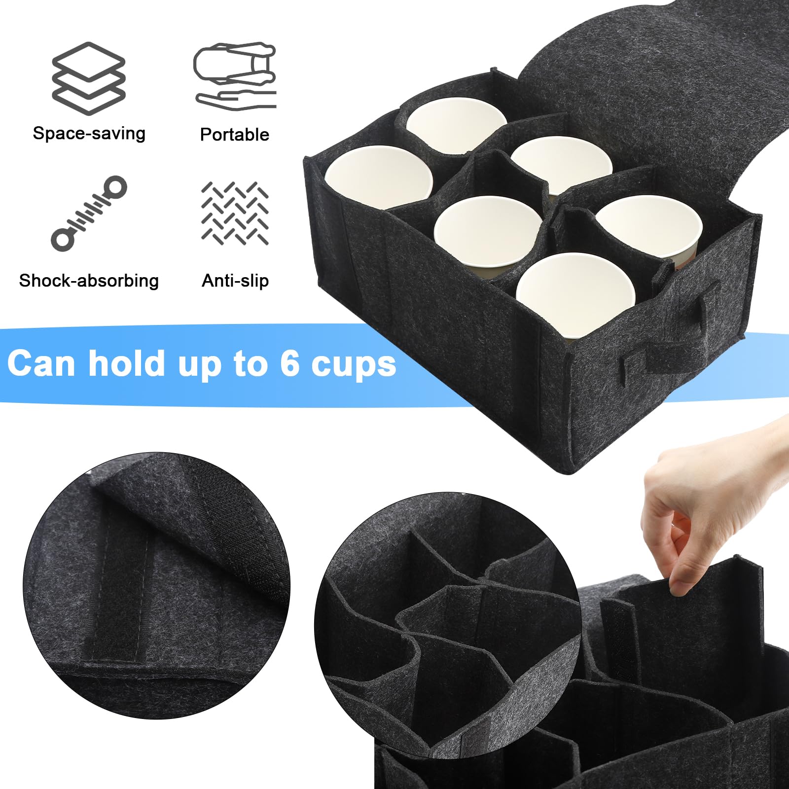 Soporte para platos para caravana, bolsa de fieltro para almacenamiento de tazas, soporte para tazas, caravana, organizador de caravanas, camping, camping, almacenamiento de tazas