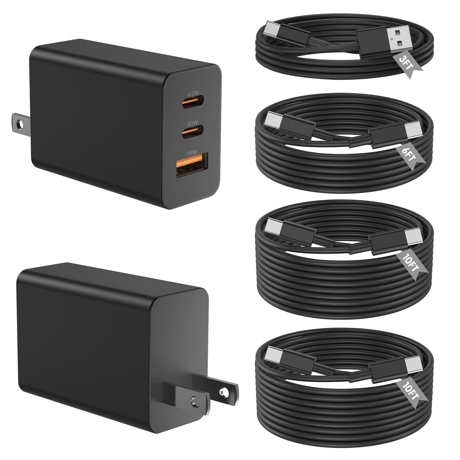 Photo 1 of LOFPYE 65W 3-Port USB C PD Fast Charger
