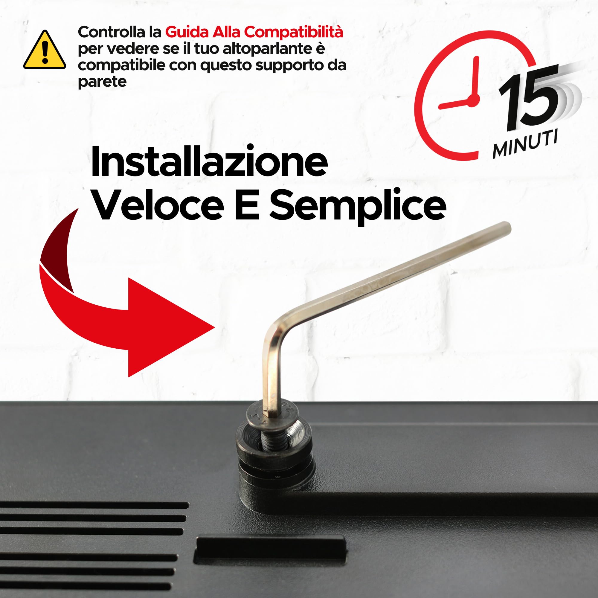 Solo 5 Supporto da Parete per Bose Solo 5 Sound Bar, Compatibile con la Solo Soundbar 2 Sound bar Series II, Kit Completo con Tutto il Materiale di Montaggio, Progettato nel Regno Unito