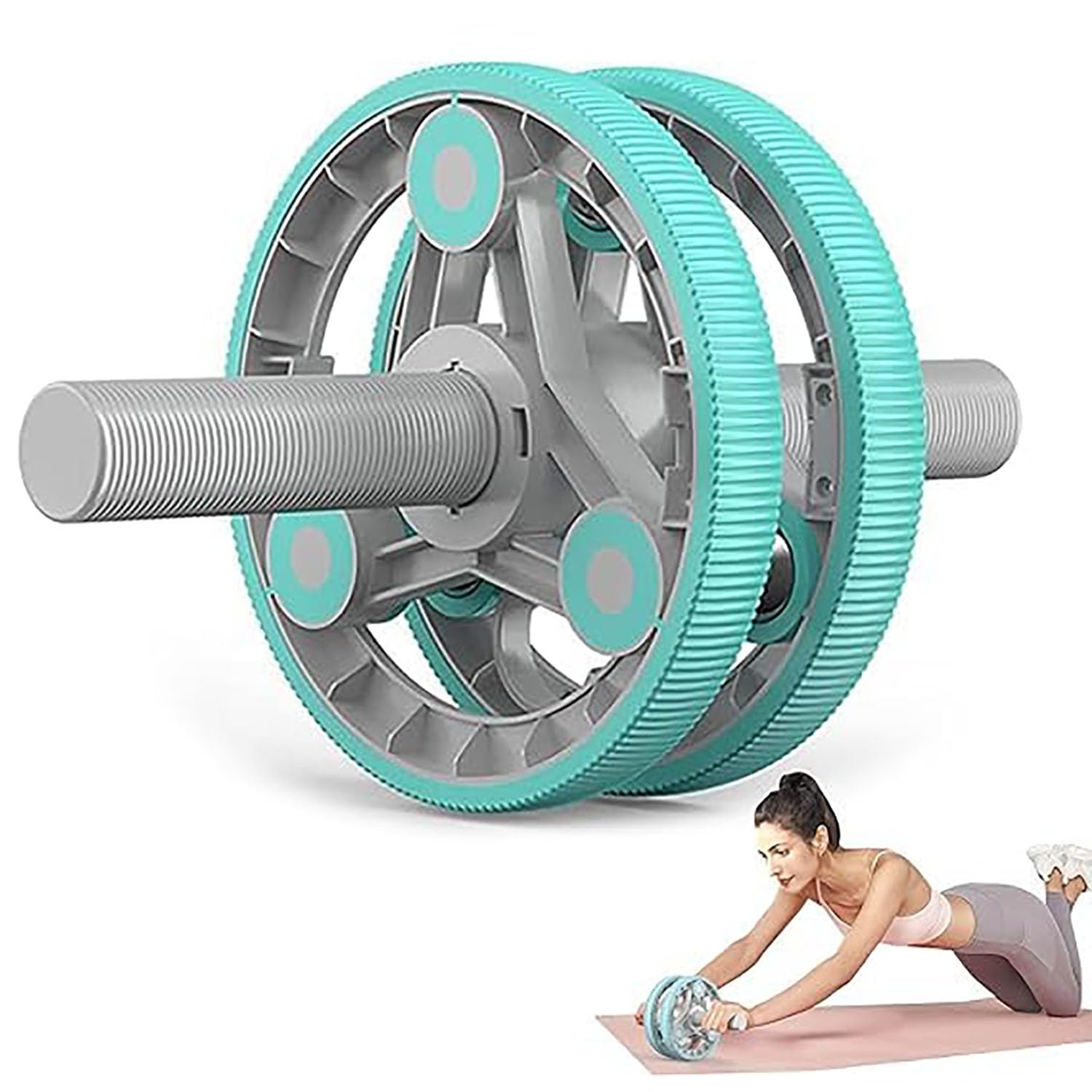 Multi-Purpose Ab Roller with Push Up Bar & Resistance Tube Abdominal Exercise Machine and Plank Roller | All In One Abdominal Wheel for Core Training-image-40