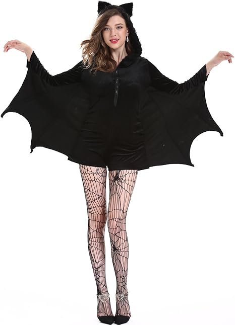 Amazon ハロウィン衣装 仮装 コウモリ フード付き 吸血鬼 魔女 ホラー レディース コスチューム なりきり変身 コウモリ コスチューム コスプレ 仮装 通販 Amazon ハロウィン衣装 仮装 コウモリ フード付き 吸血鬼 魔女 ホラー レディース コスチューム なりきり変身 コウモリ コスチューム コスプレ 仮装 通販